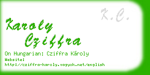 karoly cziffra business card