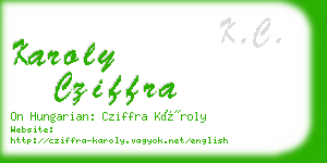 karoly cziffra business card